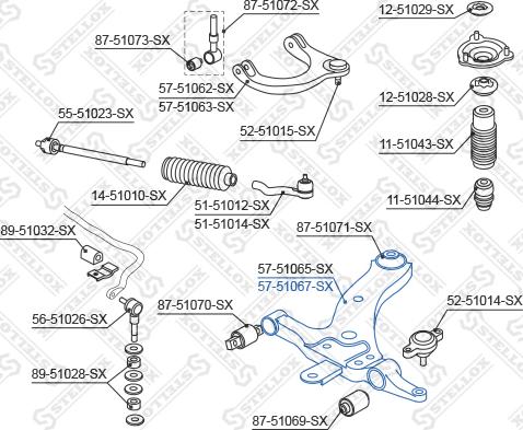 Stellox 57-51067-SX - Рычаг подвески колеса avtokuzovplus.com.ua