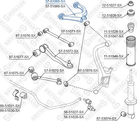 Stellox 57-51068-SX - Важіль незалежної підвіски колеса autocars.com.ua