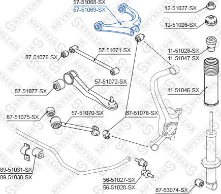 Stellox 57-51069-SX - Важіль незалежної підвіски колеса autocars.com.ua