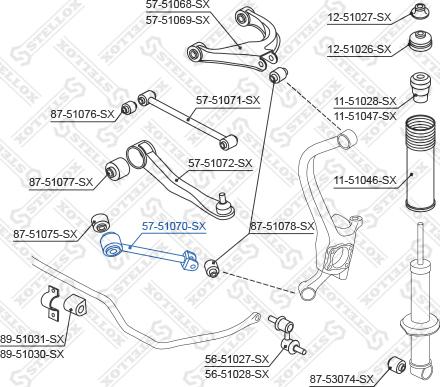 Stellox 57-51070-SX - Важіль незалежної підвіски колеса autocars.com.ua