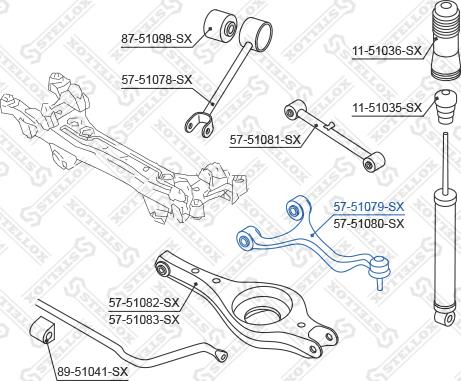 Stellox 57-51079-SX - Важіль незалежної підвіски колеса autocars.com.ua