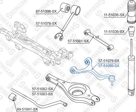 Stellox 57-51080-SX - Важіль незалежної підвіски колеса autocars.com.ua