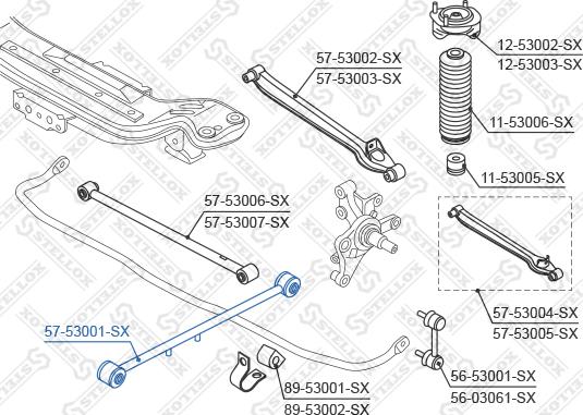 Stellox 57-53001-SX - Важіль незалежної підвіски колеса autocars.com.ua