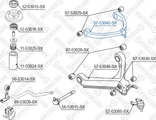 Stellox 57-53045-SX - Рычаг подвески колеса avtokuzovplus.com.ua