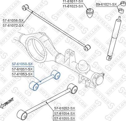 Stellox 57-61050-SX - Тяга / стійка, підвіска колеса autocars.com.ua