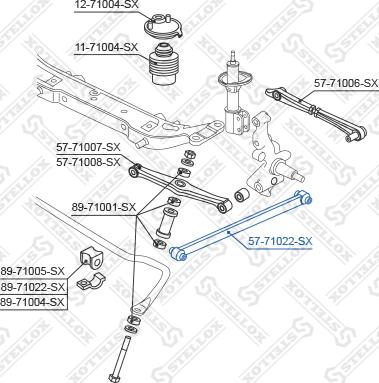 Stellox 57-71022-SX - Тяга / стойка, подвеска колеса avtokuzovplus.com.ua