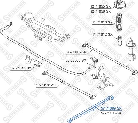 Stellox 57-71099-SX - Важіль незалежної підвіски колеса autocars.com.ua