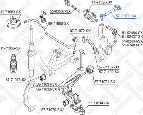 Stellox 57-71109-SX - Важіль незалежної підвіски колеса autocars.com.ua