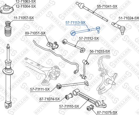 Stellox 57-71113-SX - Важіль незалежної підвіски колеса autocars.com.ua