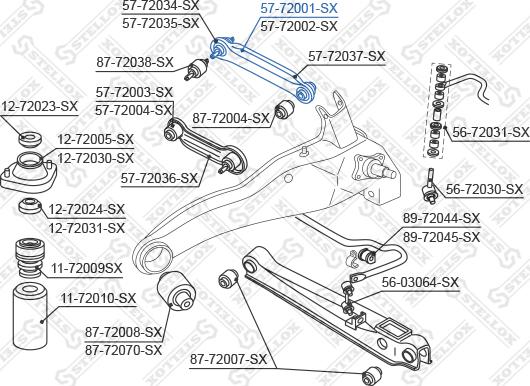 Stellox 57-72001-SX - Рычаг подвески колеса avtokuzovplus.com.ua