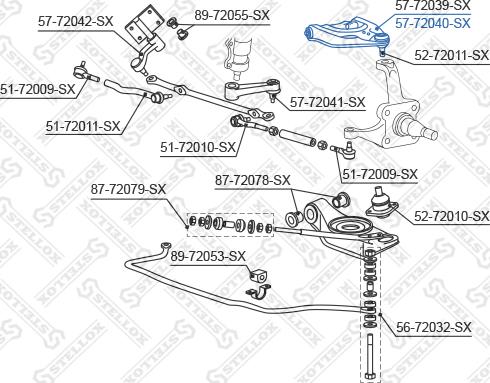 Stellox 57-72040-SX - Рычаг подвески колеса autodnr.net