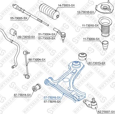 Stellox 57-73015-SX - Важіль незалежної підвіски колеса autocars.com.ua