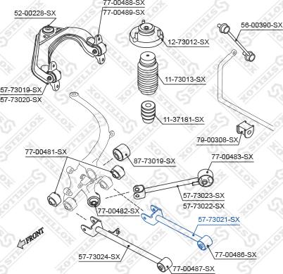 Stellox 57-73021-SX - Важіль незалежної підвіски колеса autocars.com.ua