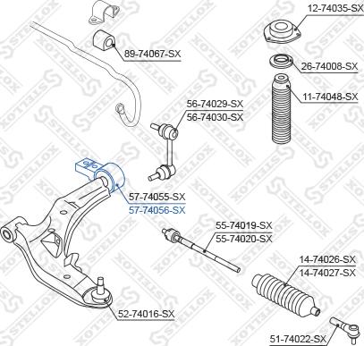 Stellox 57-74056-SX - Рычаг подвески колеса autodnr.net
