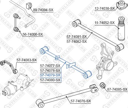 Stellox 57-74079-SX - Тяга / стійка, підвіска колеса autocars.com.ua