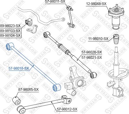 Stellox 57-98018-SX - Тяга / стойка, подвеска колеса autodnr.net