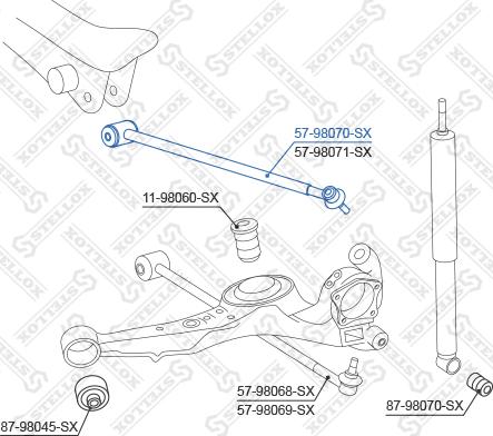 Stellox 57-98070-SX - Важіль незалежної підвіски колеса autocars.com.ua