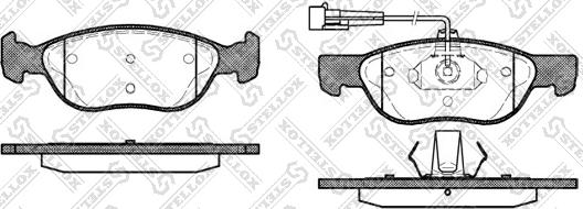 Stellox 598 012B-SX - Гальмівні колодки, дискові гальма autocars.com.ua