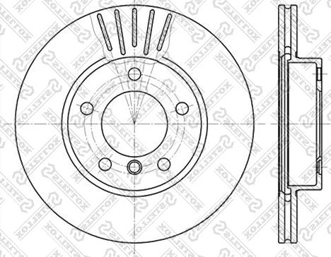 Stellox 6020-1521V-SX - Гальмівний диск autocars.com.ua