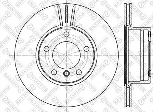 Stellox 6020-1536V-SX - Тормозной диск avtokuzovplus.com.ua