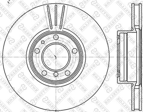 Stellox 6020-1544V-SX - Гальмівний диск autocars.com.ua