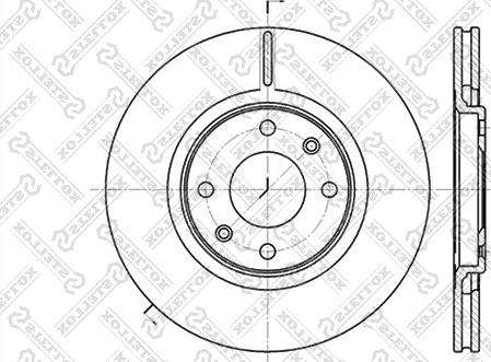 Stellox 6020-1919V-SX - Гальмівний диск autocars.com.ua