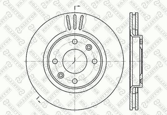 Stellox 6020-1929V-SX - Тормозной диск avtokuzovplus.com.ua