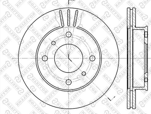 Stellox 6020-2230V-SX - Гальмівний диск autocars.com.ua