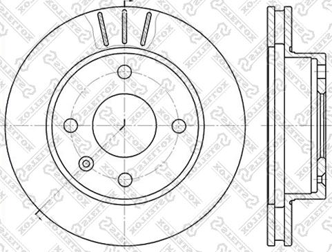 Stellox 6020-2514V-SX - Гальмівний диск autocars.com.ua