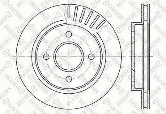 Stellox 6020-2535V-SX - Гальмівний диск autocars.com.ua