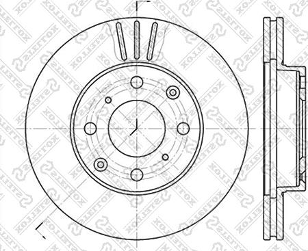 Stellox 6020-2615V-SX - Гальмівний диск autocars.com.ua