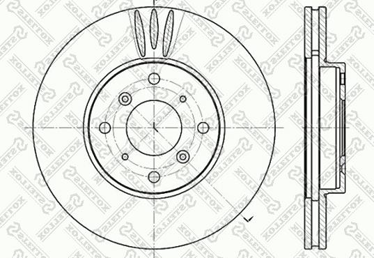 Stellox 6020-2625V-SX - Гальмівний диск autocars.com.ua