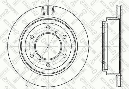 Stellox 6020-3041V-SX - Гальмівний диск autocars.com.ua