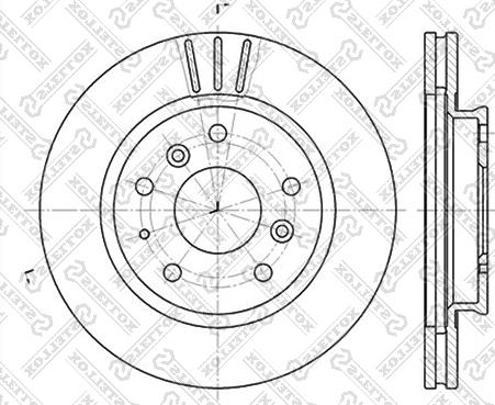 Stellox 6020-3220V-SX - Тормозной диск avtokuzovplus.com.ua