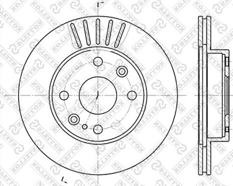 Stellox 6020-3223V-SX - Гальмівний диск autocars.com.ua