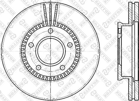 Stellox 6020-3243V-SX - Гальмівний диск autocars.com.ua