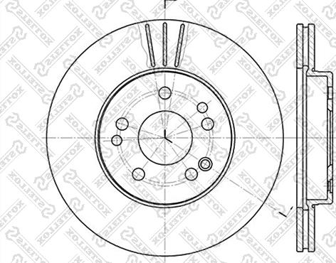 Stellox 6020-3308V-SX - Тормозной диск avtokuzovplus.com.ua