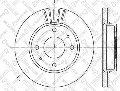 Stellox 6020-3411V-SX - Гальмівний диск autocars.com.ua