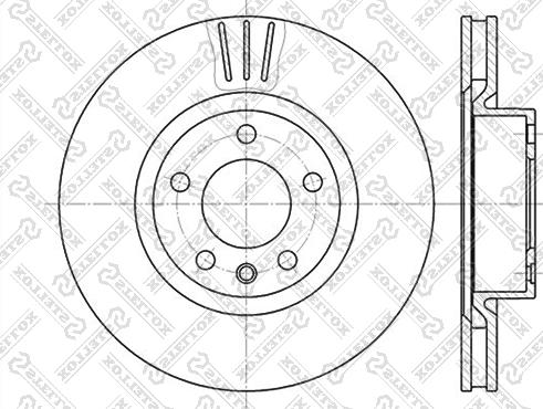 Stellox 6020-3622V-SX - Гальмівний диск autocars.com.ua