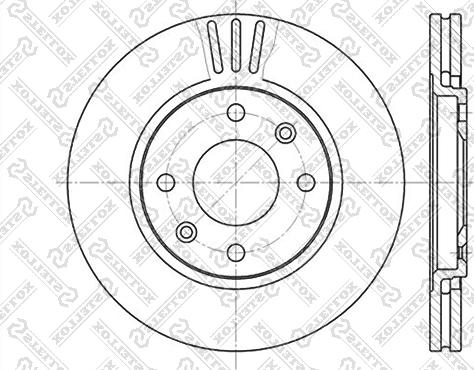 Stellox 6020-3719V-SX - Гальмівний диск autocars.com.ua