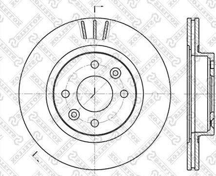 Stellox 6020-3922V-SX - Тормозной диск avtokuzovplus.com.ua