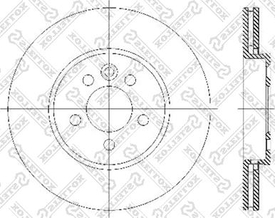 Stellox 6020-4013V-SX - Гальмівний диск autocars.com.ua