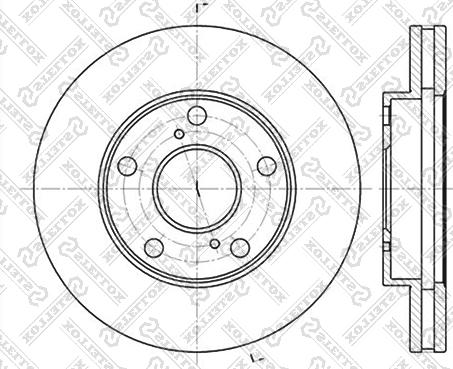 Stellox 6020-4547V-SX - Гальмівний диск autocars.com.ua