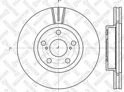 Stellox 6020-4564V-SX - Гальмівний диск autocars.com.ua