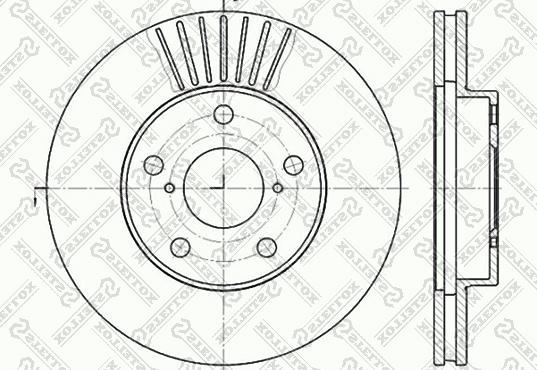 Stellox 6020-4578V-SX - Гальмівний диск autocars.com.ua