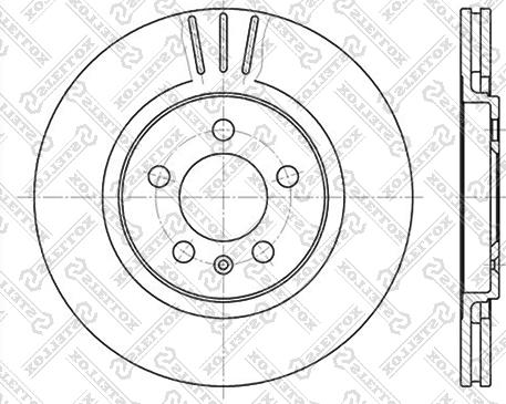 Stellox 6020-4735V-SX - Гальмівний диск autocars.com.ua