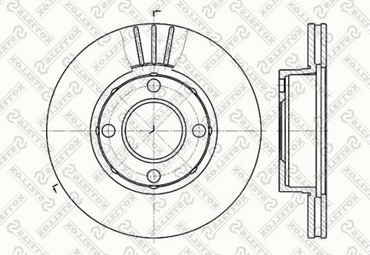 Stellox 6020-4738V-SX - Тормозной диск avtokuzovplus.com.ua