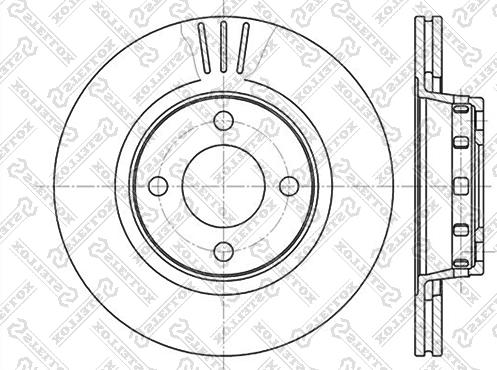 Stellox 6020-4740V-SX - Тормозной диск avtokuzovplus.com.ua