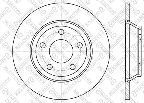 Stellox 6020-4745-SX - Гальмівний диск autocars.com.ua