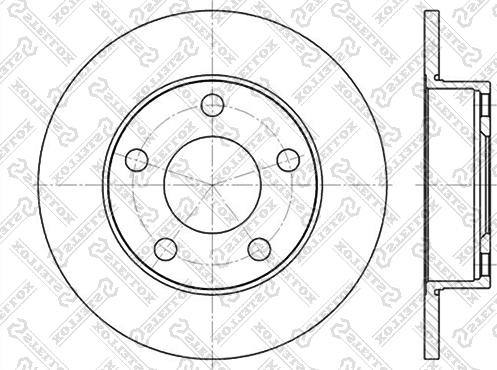 Stellox 6020-4747-SX - Тормозной диск autodnr.net